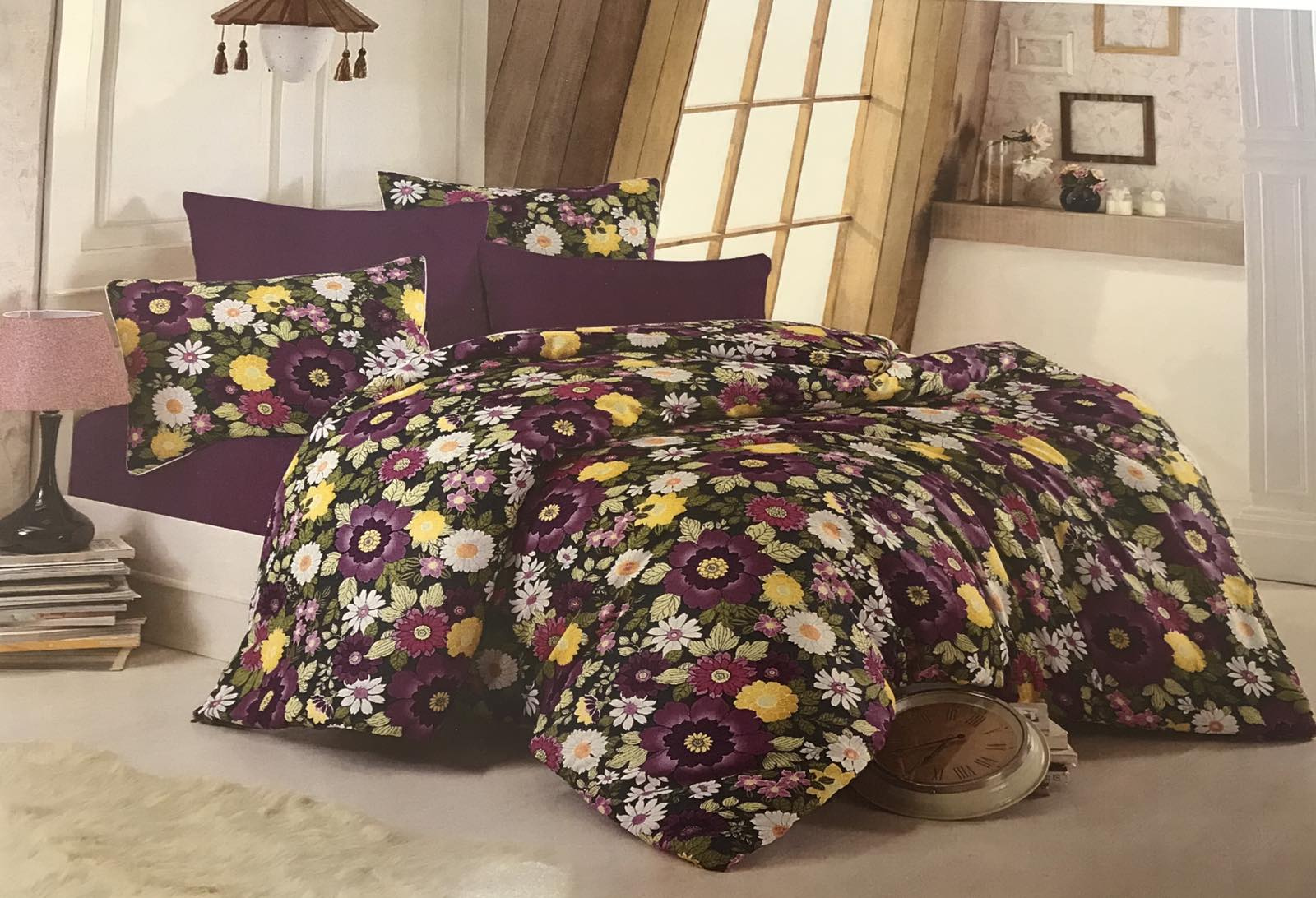 

Комплект постельного белья Zugo Home сатин Botanical V2 семейный (ts-02227)