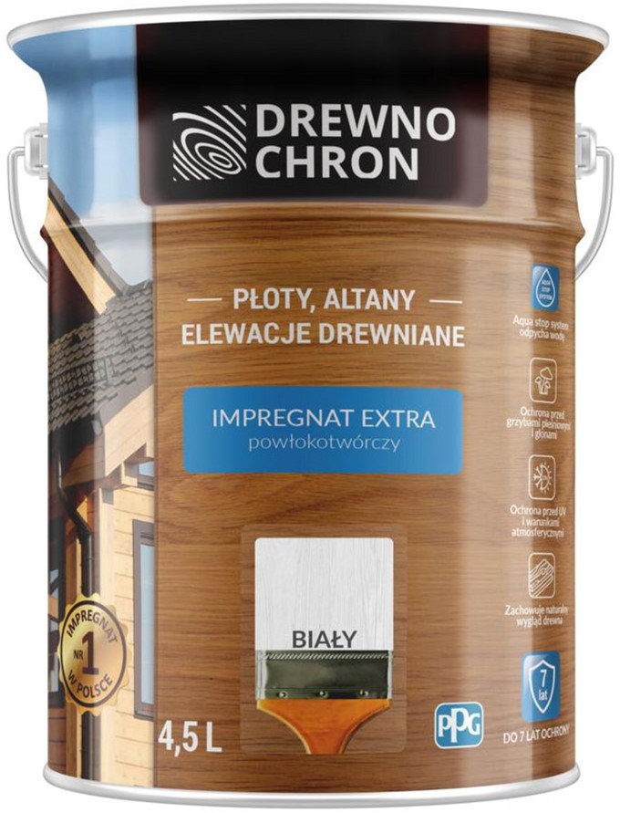 

Плёнкообразующая пропитка Drewnochron Impregnat Extra Белый 4.5 л (DN-366384)