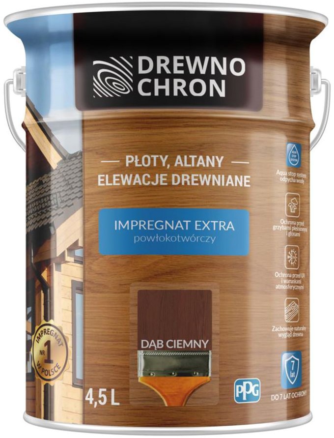 

Плёнкообразующая пропитка Drewnochron Impregnat Extra Дуб темный 4.5 л (DN-364428)