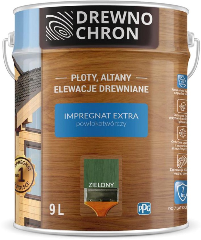 

Плёнкообразующая пропитка Drewnochron Impregnat Extra Зеленый 9 л (DN-364466)