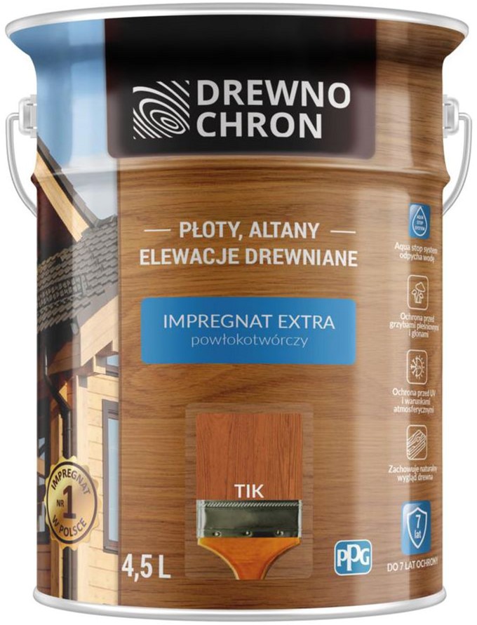 

Плёнкообразующая пропитка Drewnochron Impregnat Extra Тик 4.5 л (DN-364436)