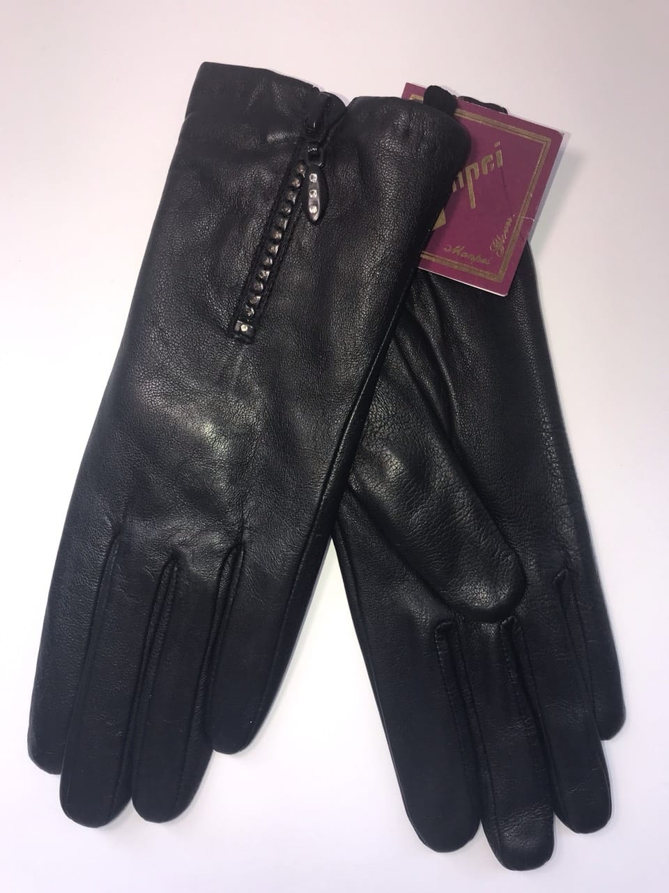 

Перчатки женские кожаные с молнией Manpei 7,5 черный (ts-01034)