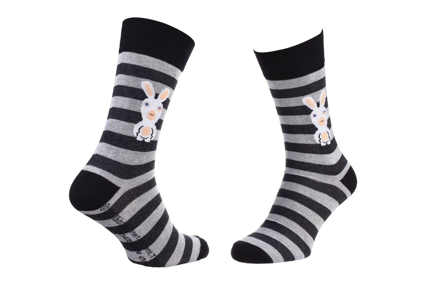 

Носки Rabbids Invasion Rabbits And Stripes  (93153261-3) grey, Носки Rabbids Invasion Rabbits And Stripes 39-42 (93153261-3) grey