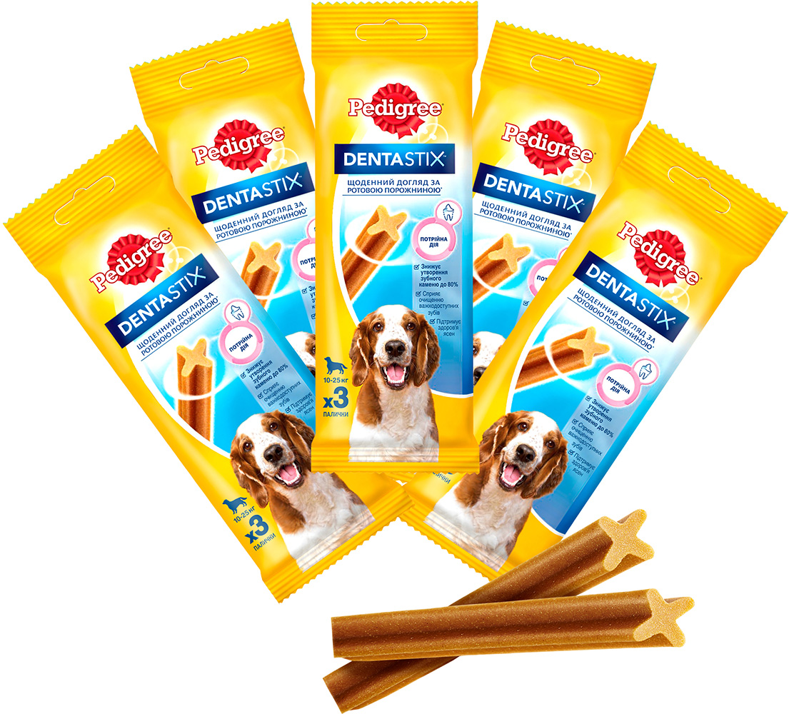 Pedigree Denta Stix лакомство для собак мелких и средних пород, палочки