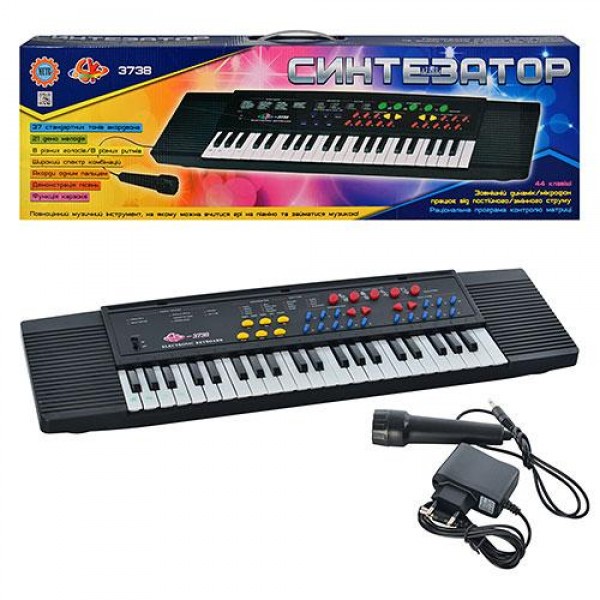 

Детский синтезатор SK-3738 с микрофоном 44 клавиши