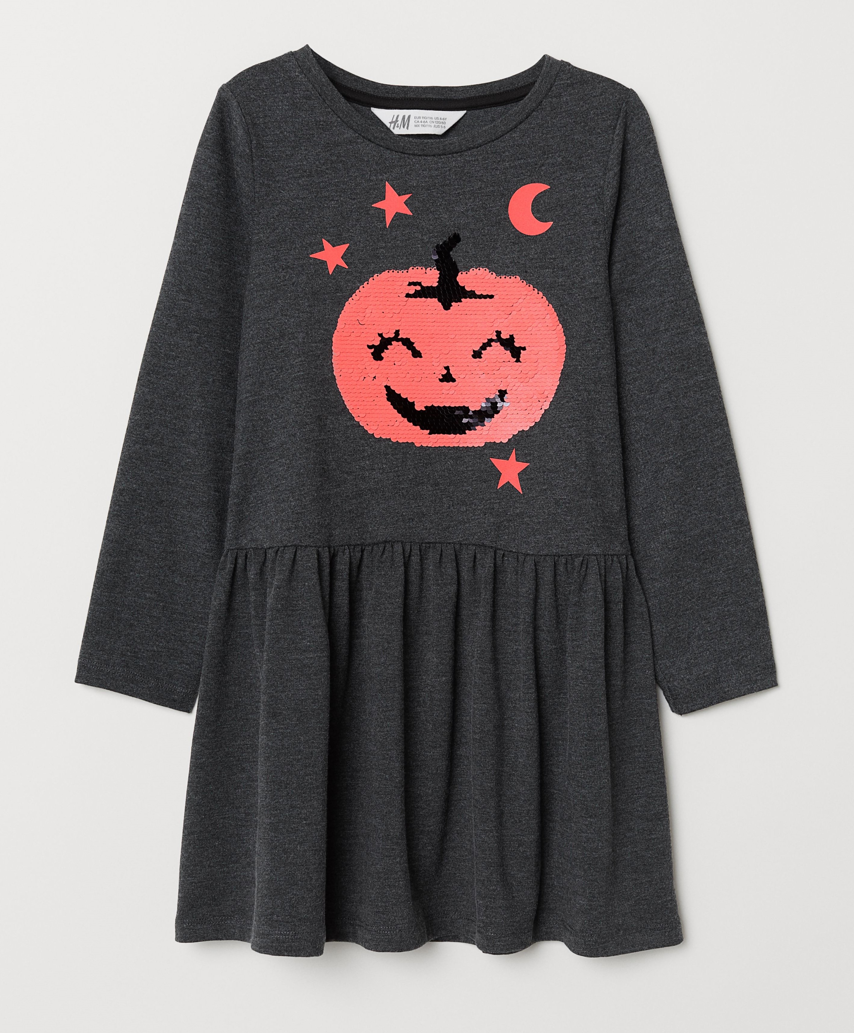 

Платье для девочки H&M "Helloween" серое 140