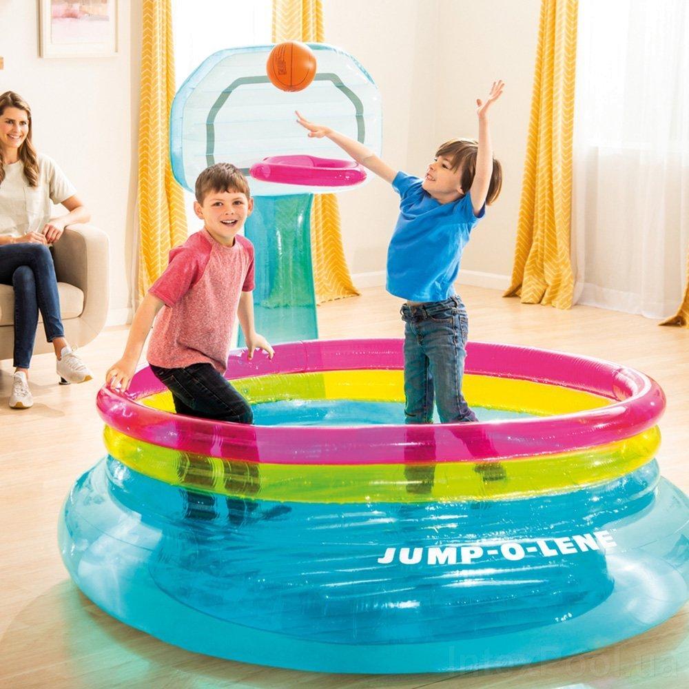 

Надувний батут з баскетбольним кільцем Intex Jump-O-Lene (48265)