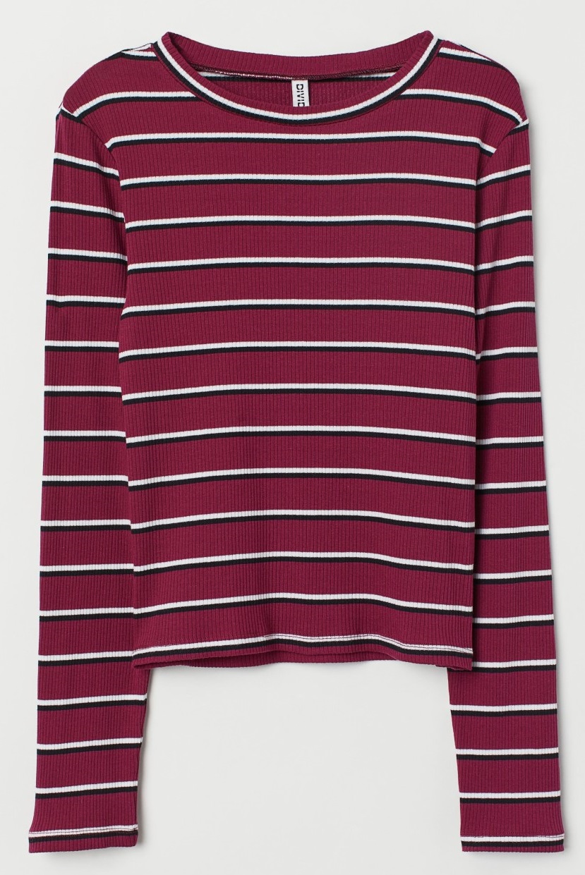 

Лонгслив H&M Divided 06885589 S Темно-розовый