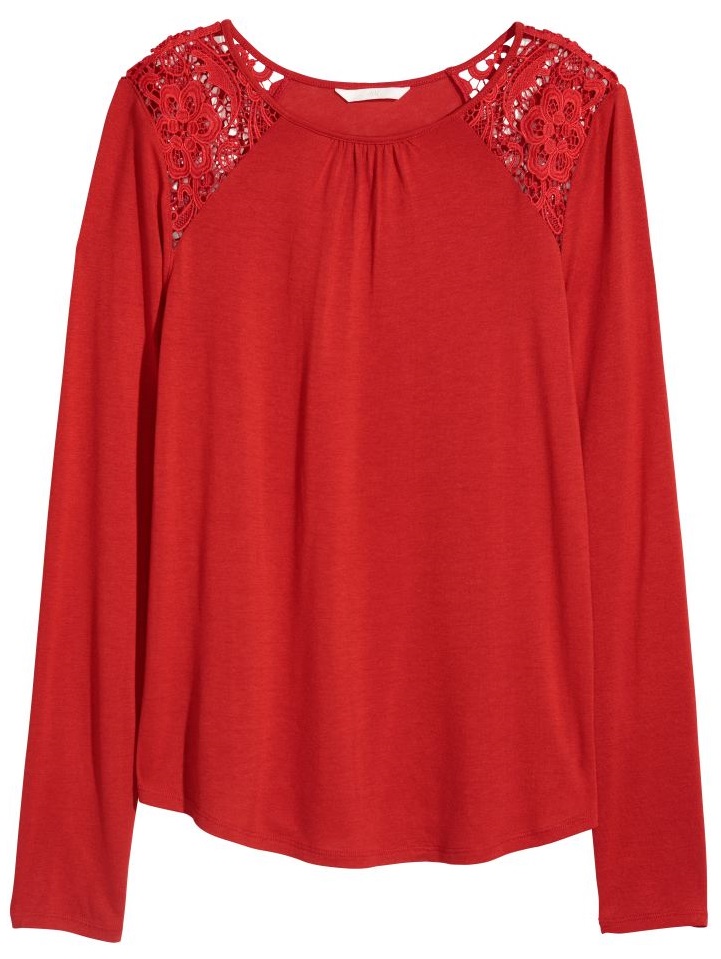 

Лонгслив H&M 06140996 XS Красный (GT02000000006281_LD2000000860411)