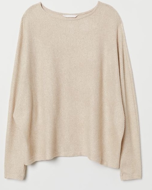 

Лонгслив H&M 06663829 XS Бежевый