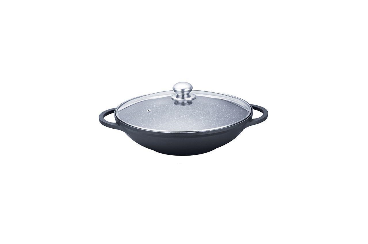

Сковорода антипригарная Maestro 320 мм Wok с крышкой MR-4832