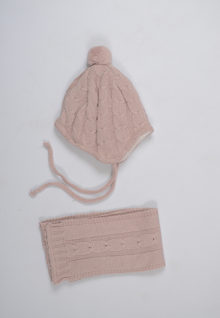

Комплект шапочка шарф для девочки Mari-Knit 0850 р40 38см пудра 57113
