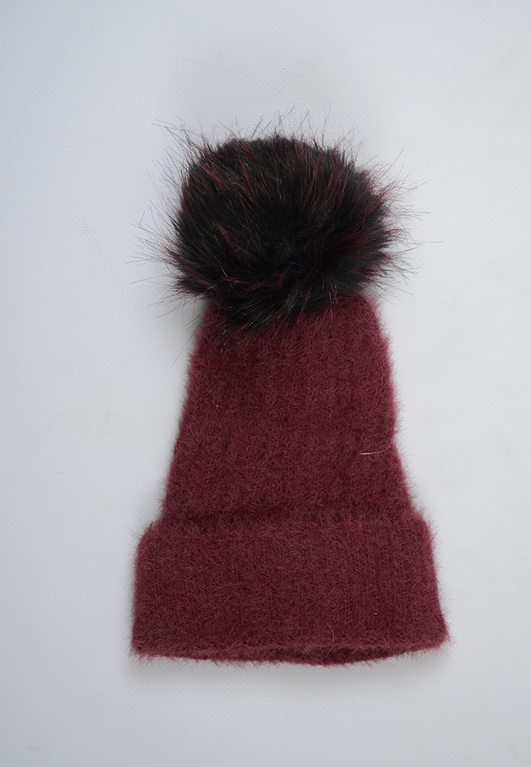 

Шапка для девочки зимняя Mari-Knit 0851-01 52 бордовый 57109