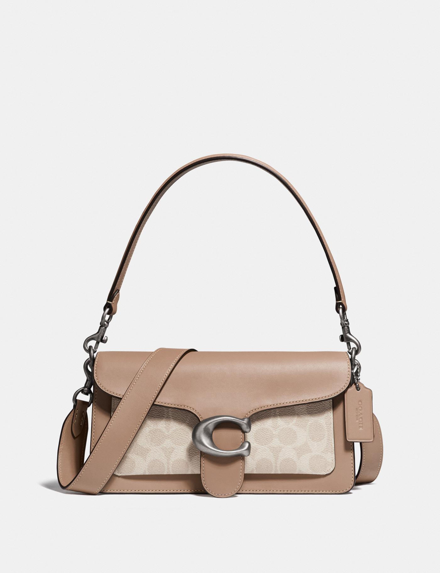 

Сумка Coach Tabby Shoulder Bag 26 With Signature Canvas Sand Taupe