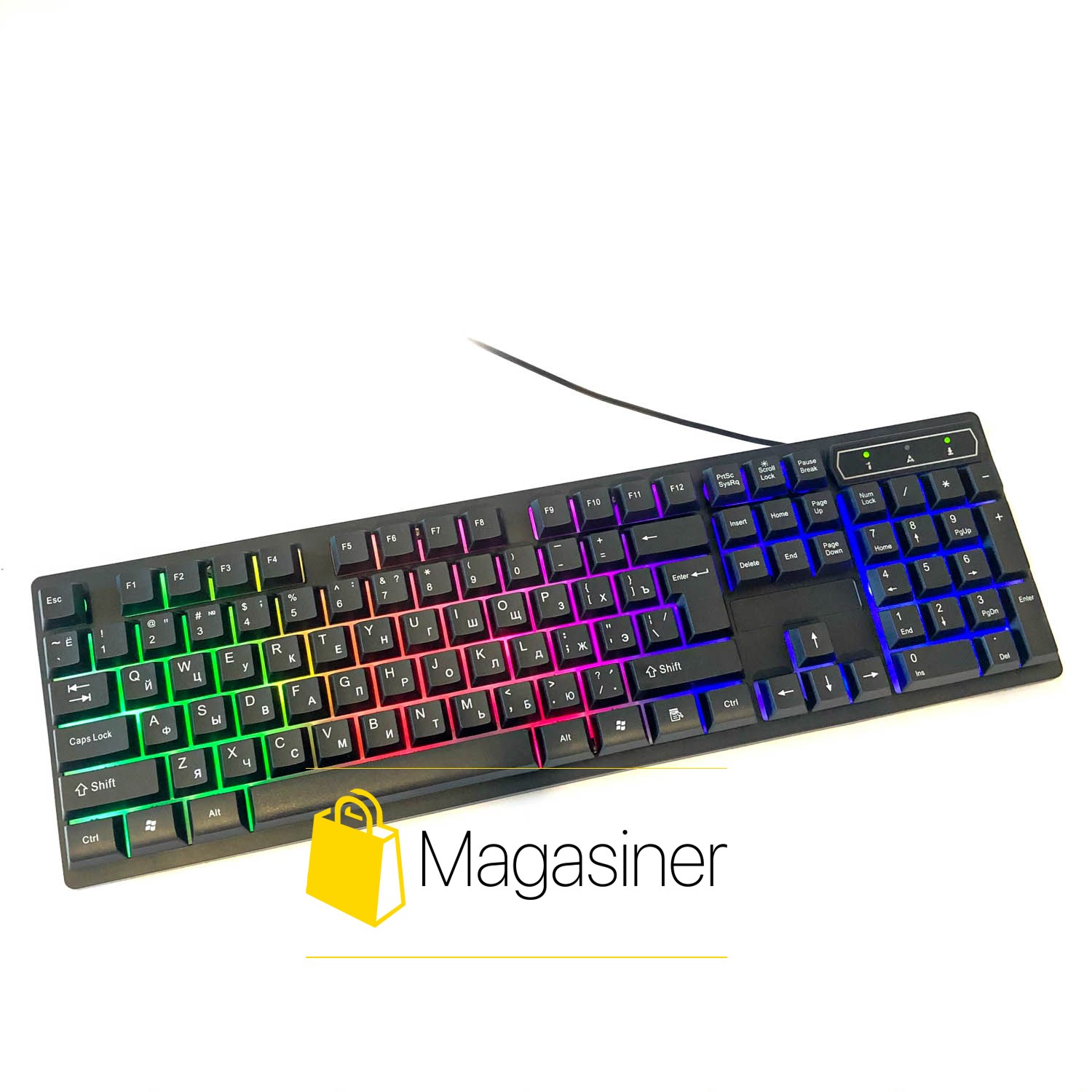 

Игровая клавиатура с подсветкой UKC KR- 6300 LED (165)