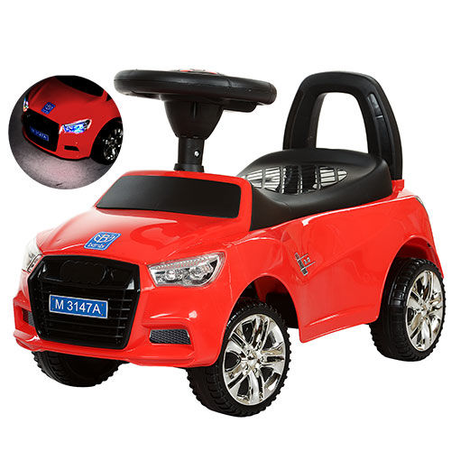 

Машинка каталка толокар Bambi M 3147A-3 audi музыка свет резиновое покрытие колес красная