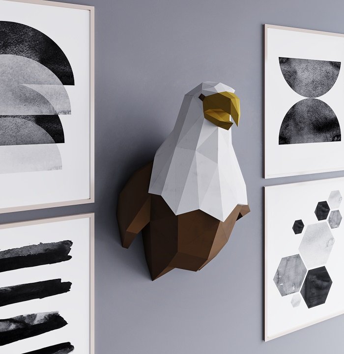 

3D фигура Орел Оригами Papercraft