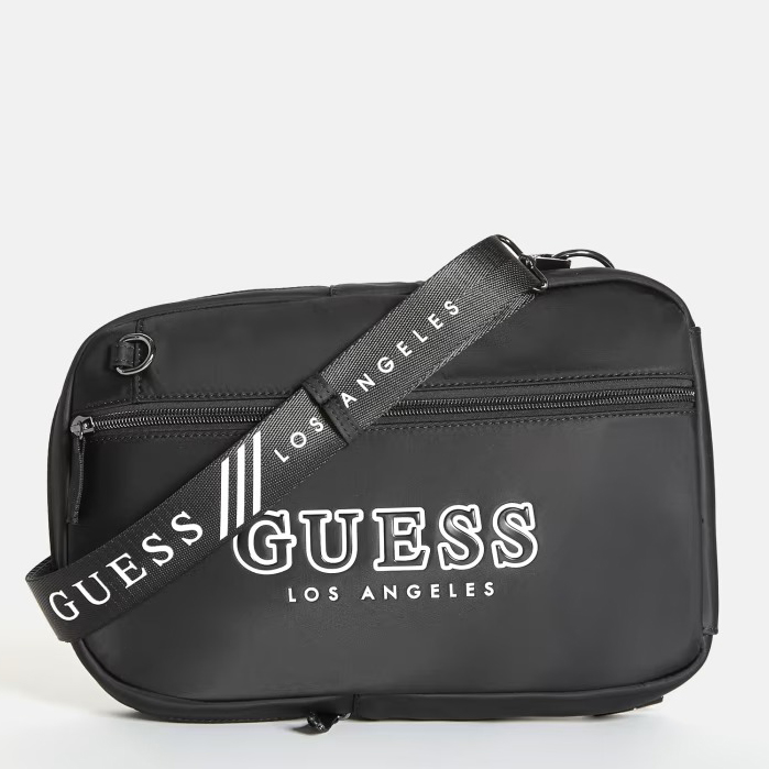 Акція на Сумка-слінг чоловіча Guess 166075575 One size Чорна від Rozetka