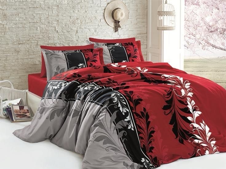 

Комплект постельного белья полуторный First Choice Cotton Satin Eylul Kırmızı 160х220 (FCS-0280)