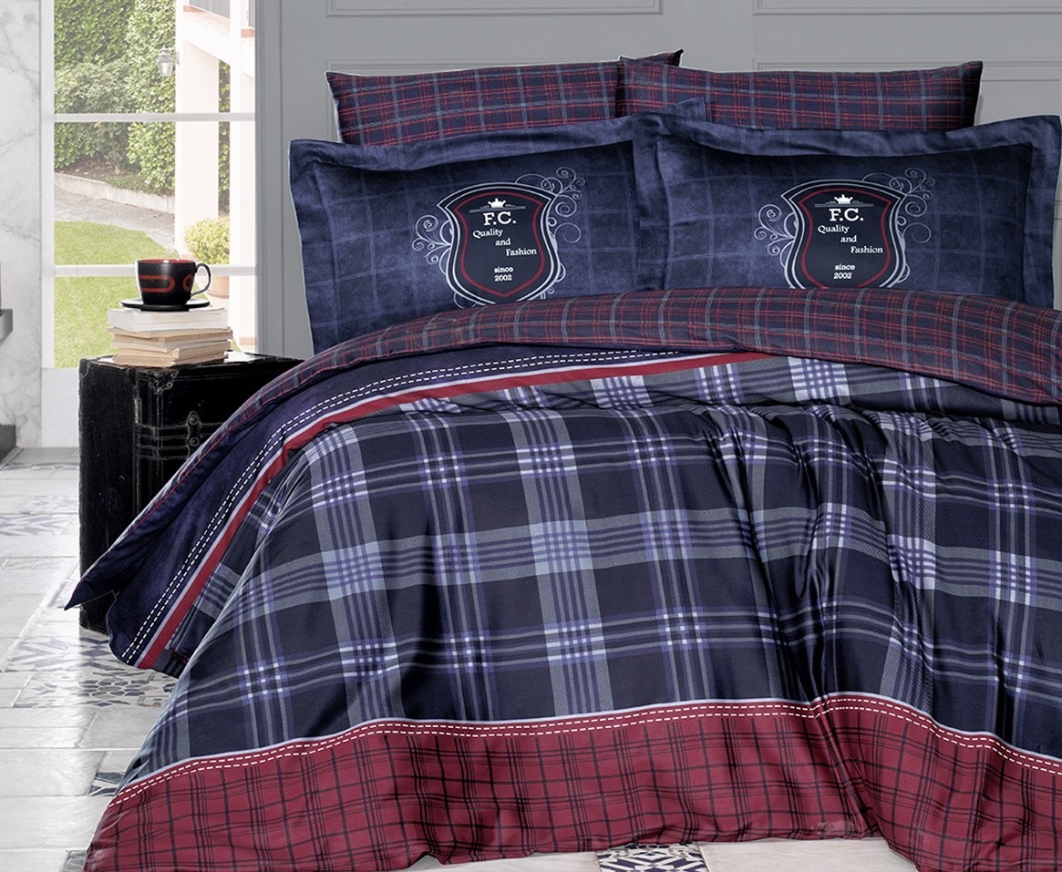 

Комплект постельного белья семейный First Choice Cotton Satin Doris Lacivert 160х220 (FCS-0475)