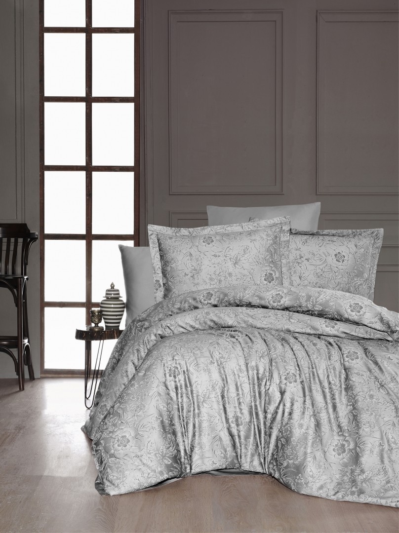 

Комплект постельного белья семейный First Choice Cotton Satin Advina Gri 160х220 (FCS-0447)