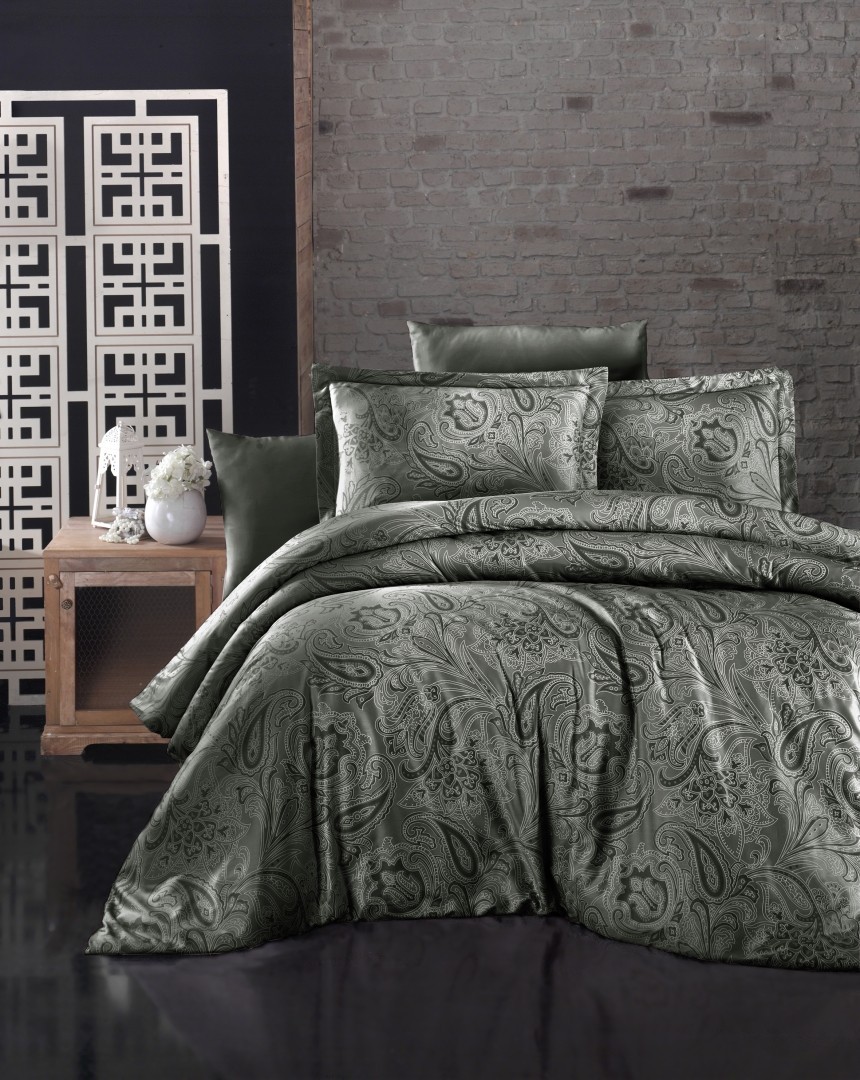 

Комплект постельного белья семейный First Choice Cotton Satin Reagen Haki 160х220 (FCS-0510)