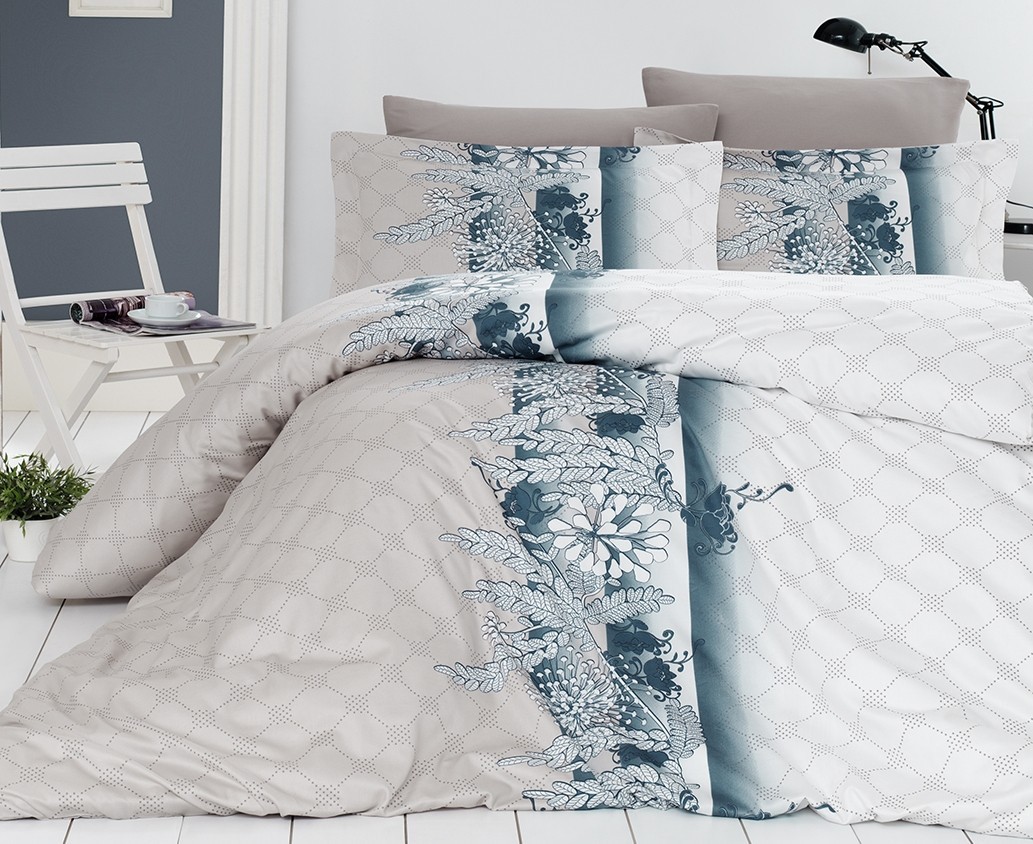 

Комплект постельного белья семейный First Choice Cotton Satin Dafne Vizon 160х220 (FCS-0469)