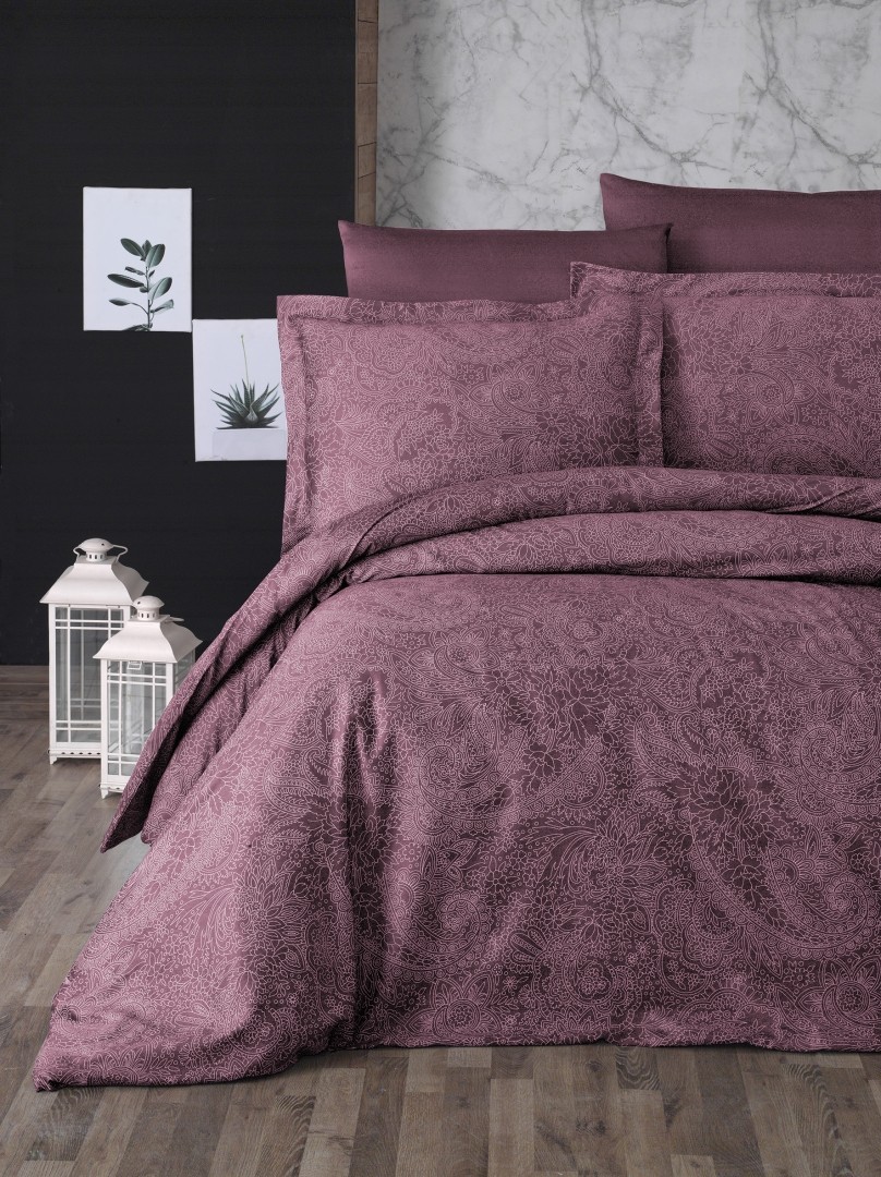 

Комплект постельного белья полуторный First Choice Cotton Satin Neva Vişne 160х220 (FCS-0301)