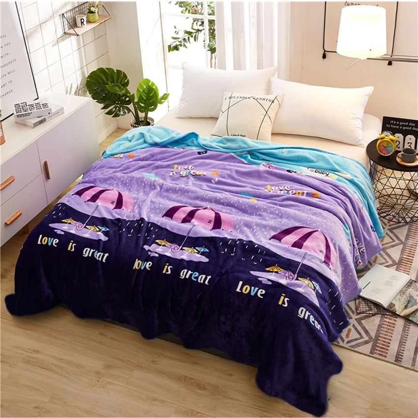 

Плед-покрывало из микрофибры велсофт TAG Love is great 200х220 см Разноцветный PledVL-118e