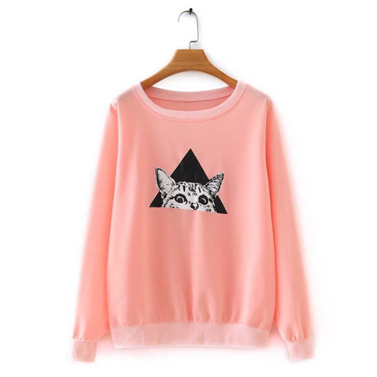 

Лонгслив женский с принтом кошки Kitty Berni Fashion (L) Персиковый