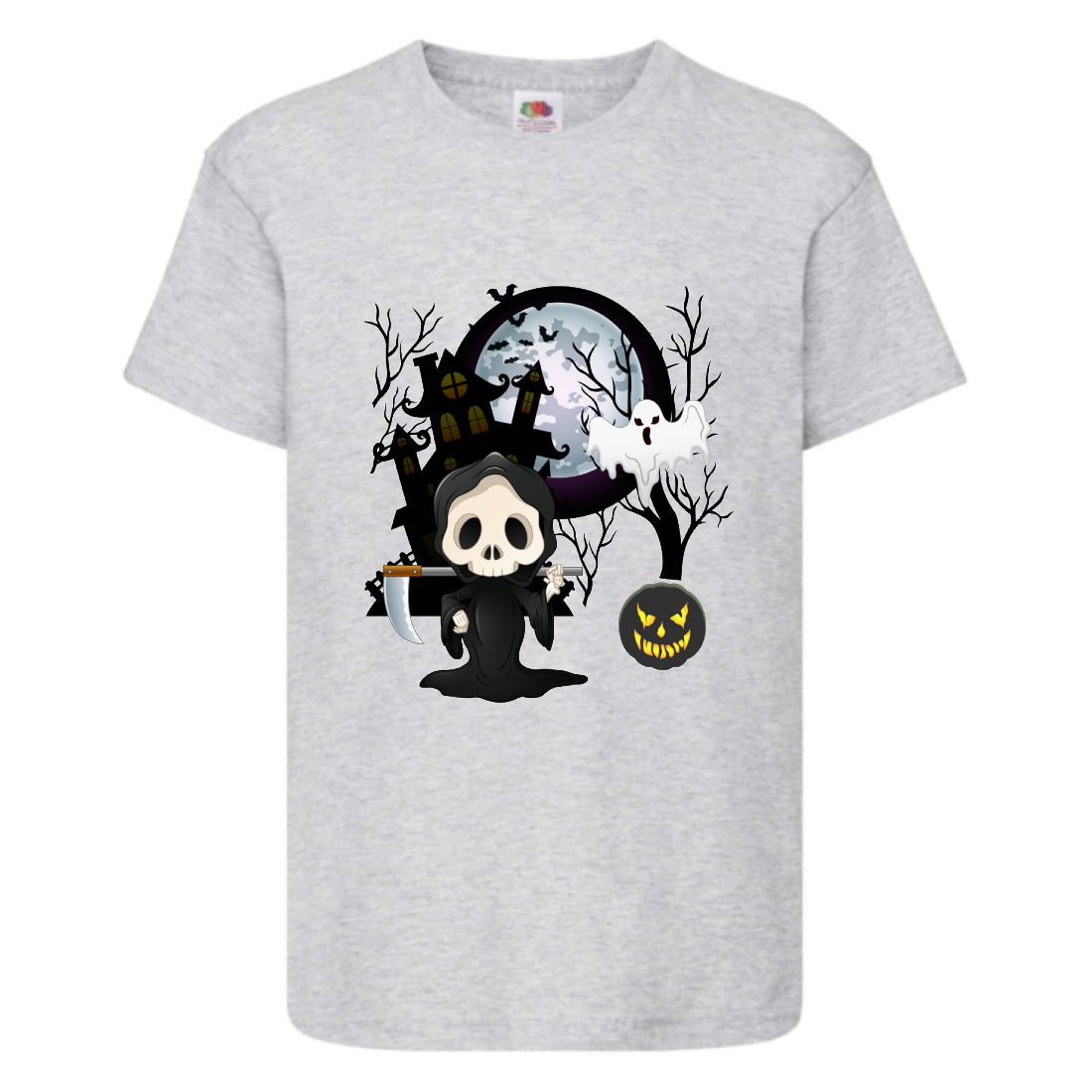 

Футболка детская Хэллоуин (Halloween) серая (halloween-01-gray) 104 см