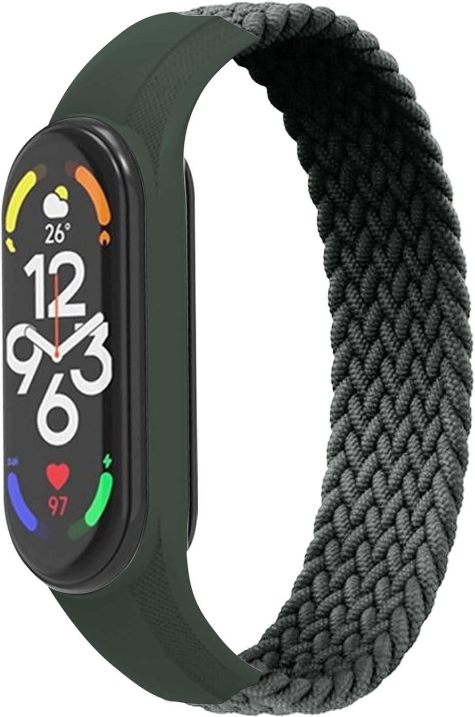 For Xiaomi Mi Band 8 Loop Nylon Replacement Watch Band(Anchor Gray)