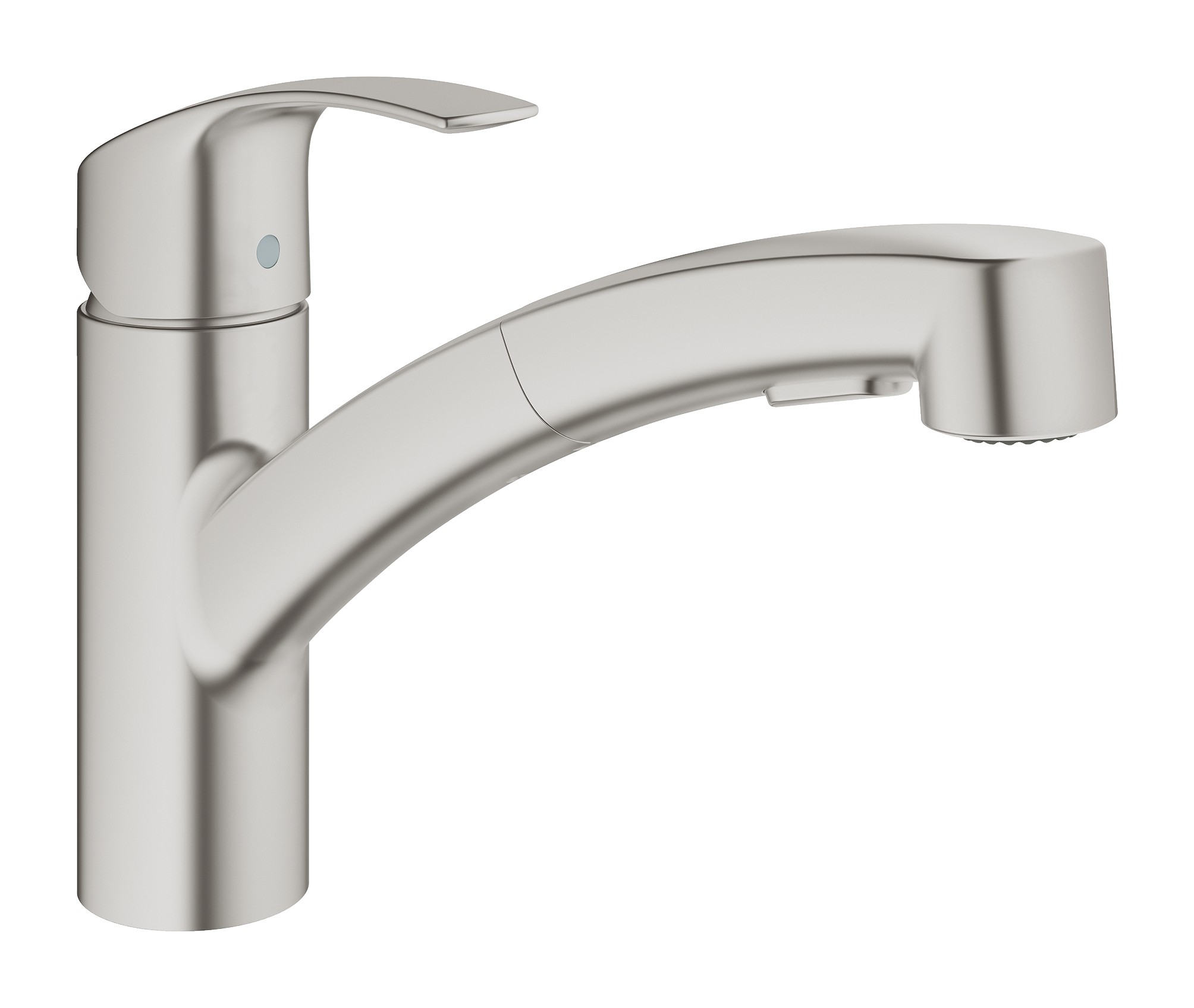 

Смеситель для кухни Grohe Eurosmart с выдвижной лейкой Дамасская сталь (30305DC0)