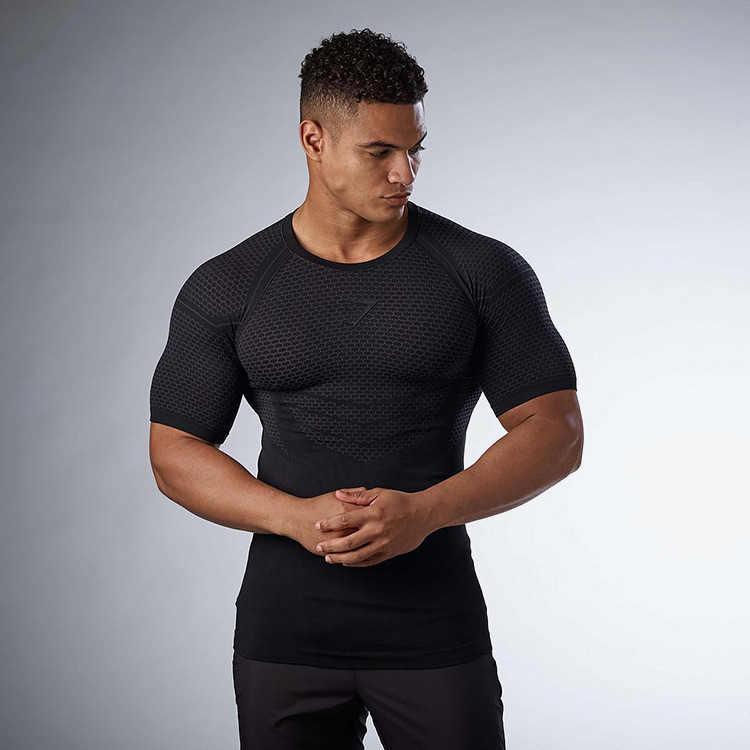 

Мужская компрессионная футболка Gym Shark черная XL