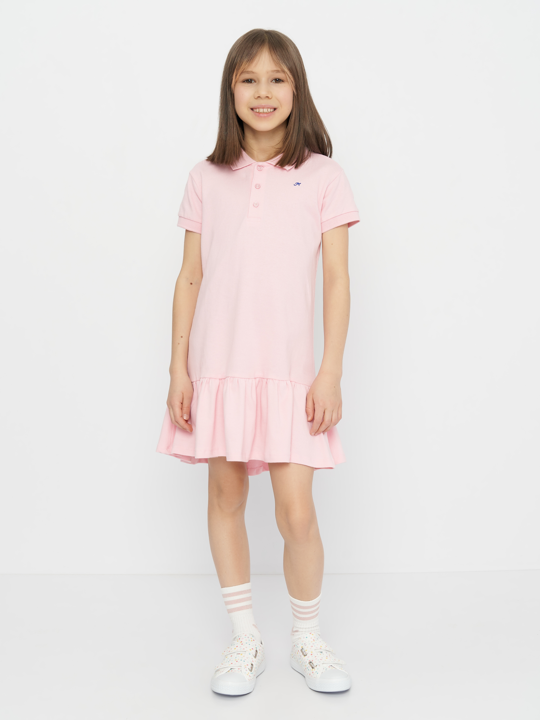 Акция на Дитяче літнє плаття для дівчинки Minoti 10POLO 2 36227JNR 104-110 см Рожеве от Rozetka
