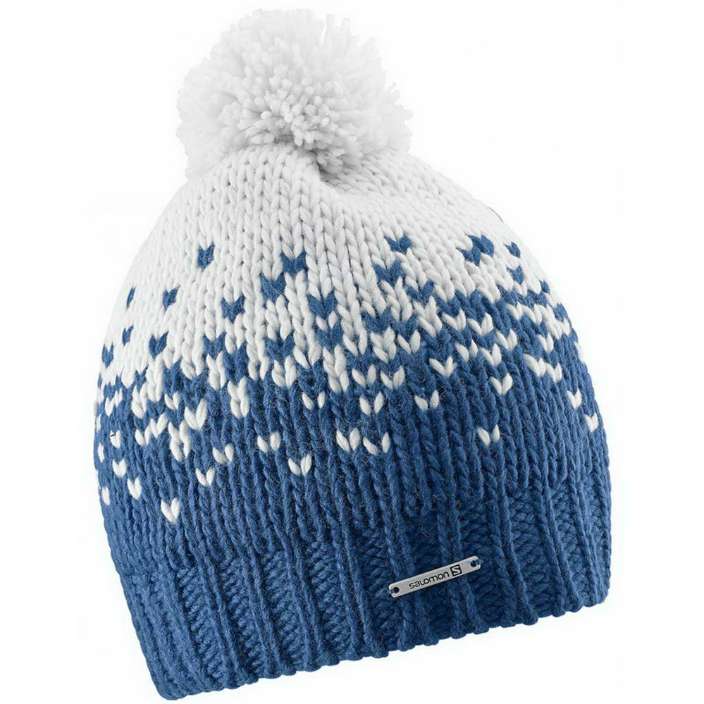 

Шапка Salomon PEARL BEANIE синьо біла