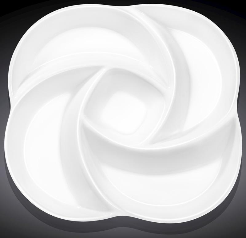 

Набор 2 блюда-менажницы Ilona 30 см на 5 секций, фарфор Wilmax EG-WL-992597