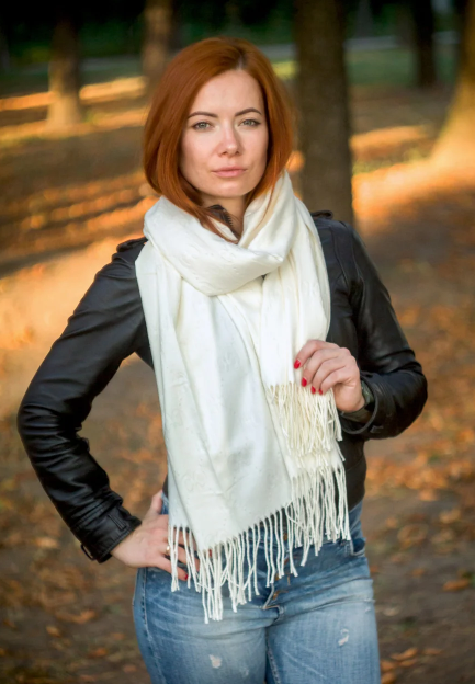 

Шарф-палантин Cashmere Аделина 180*70 см молочный