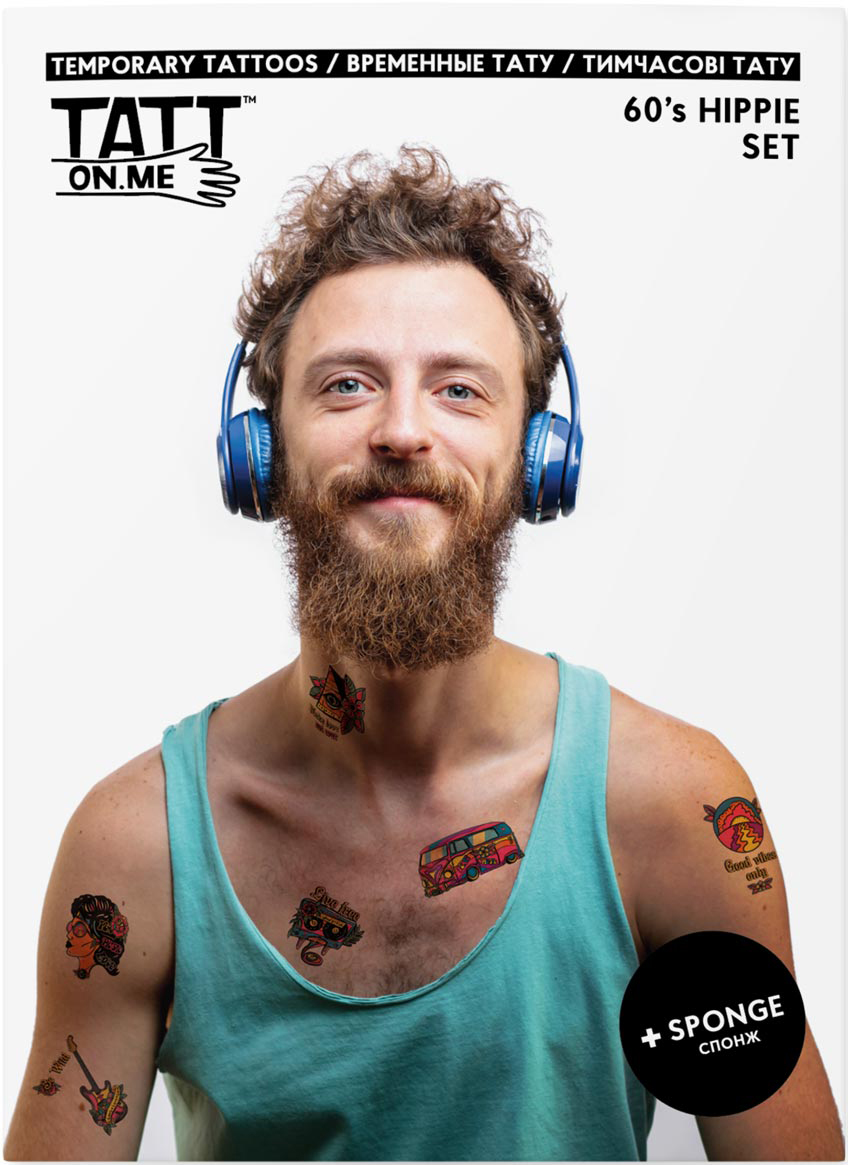 

Временные тату TATTon.me Hippie Set (TS60sHippie)