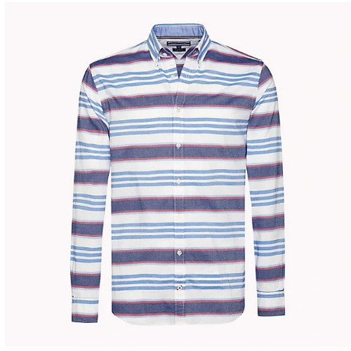 

Рубашка мужская TOMMY HILFIGER голубой-белый-синий-красный L MW0MW06011-902