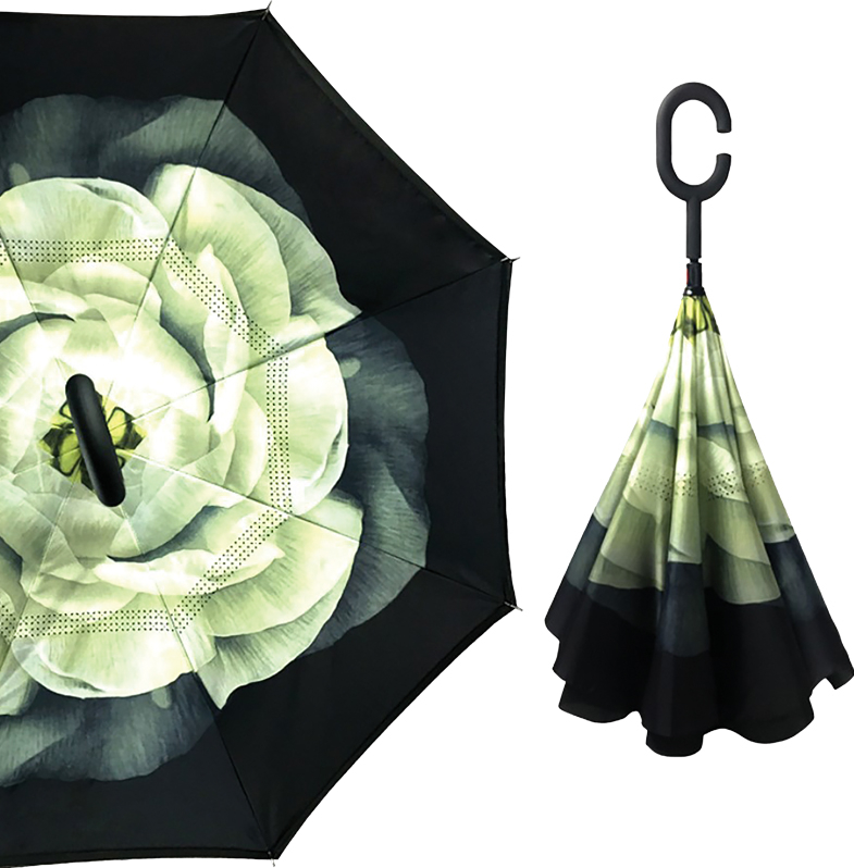 

Зонт обратного сложения Up-Brella Гардения Белая (FKT-2907-13299)