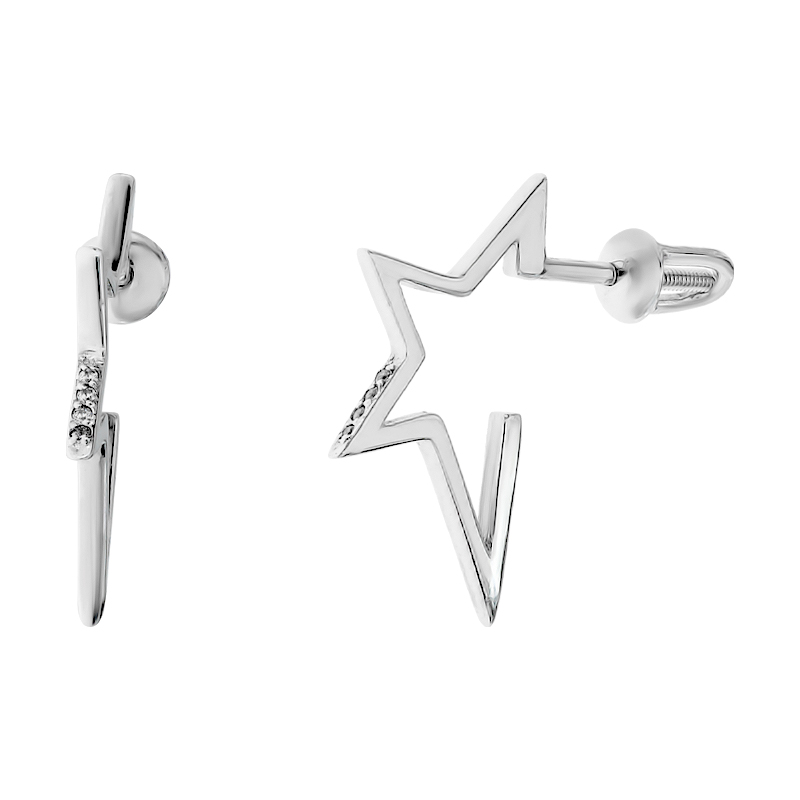 

Серьги-пусеты Diamant С2218с