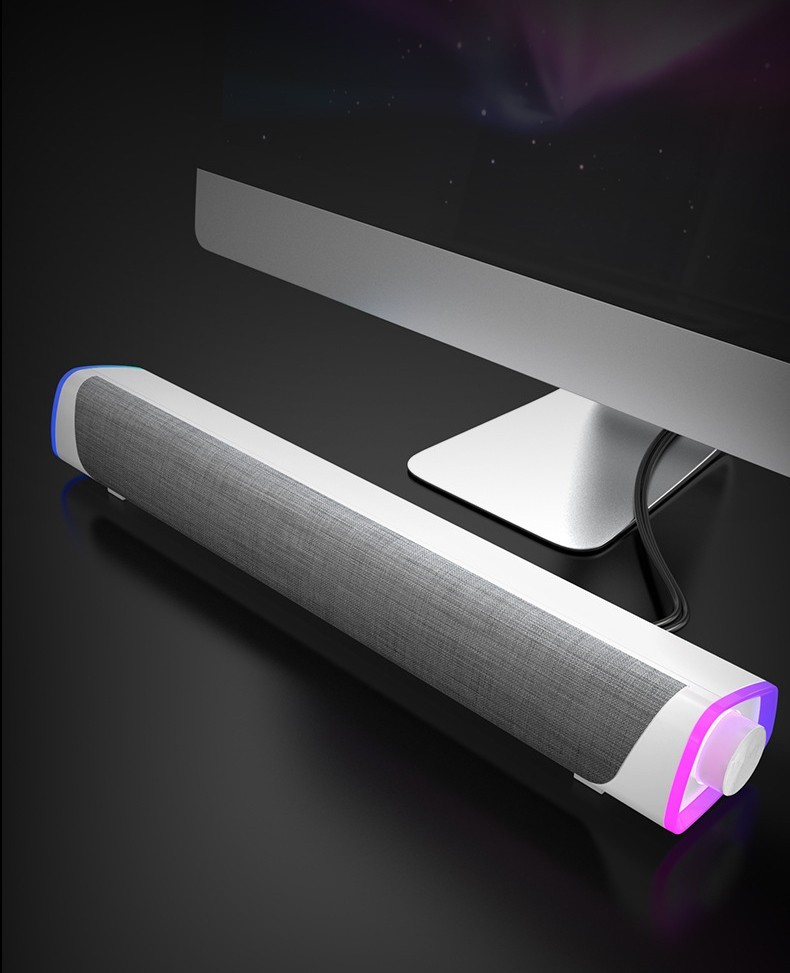 Звуковая панель, колонка Niye Bluetooth 5.0 с RGB-подсветкой Белая ...