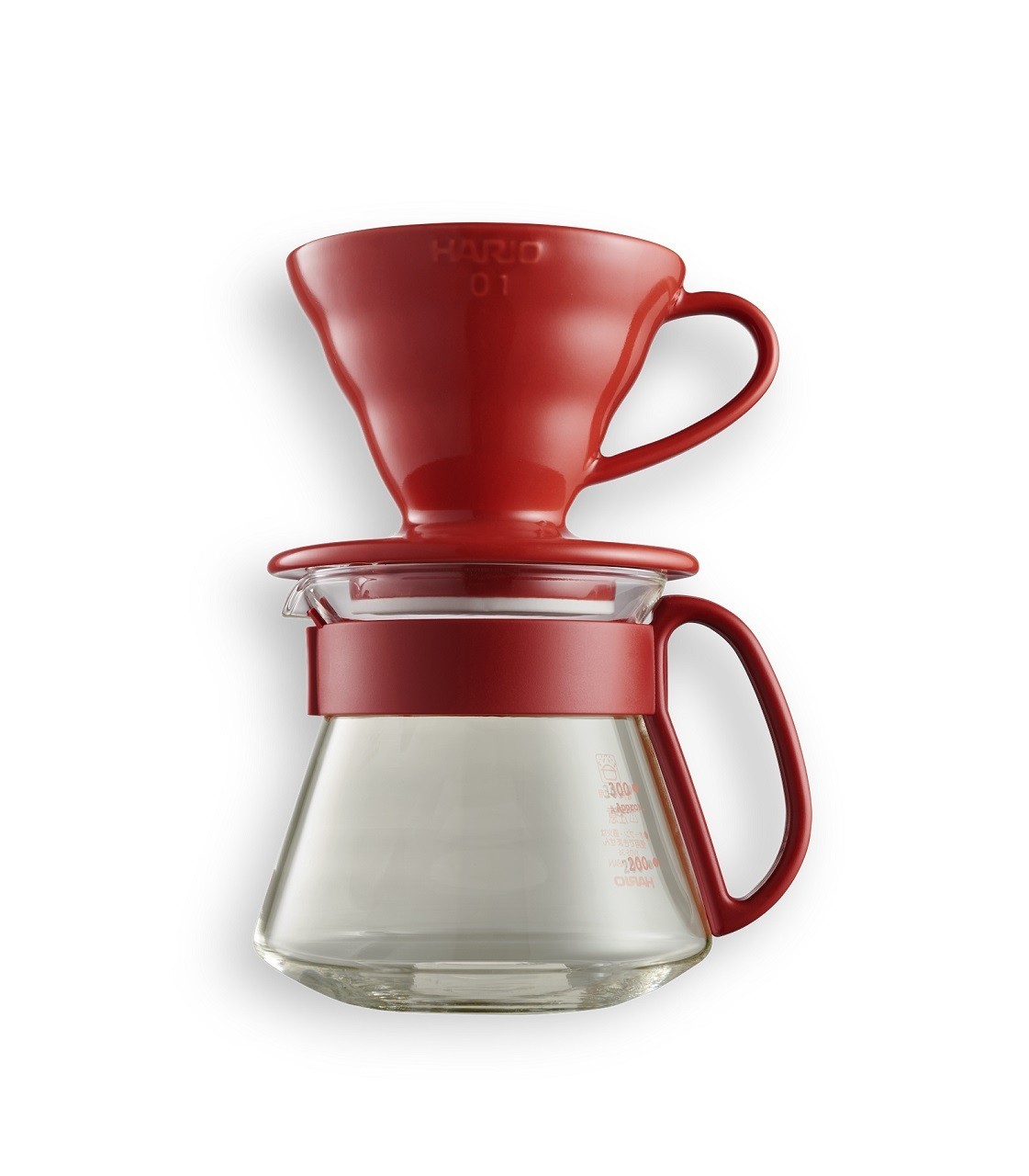 

Набір для приготування кави Hario V60 (01) червоний