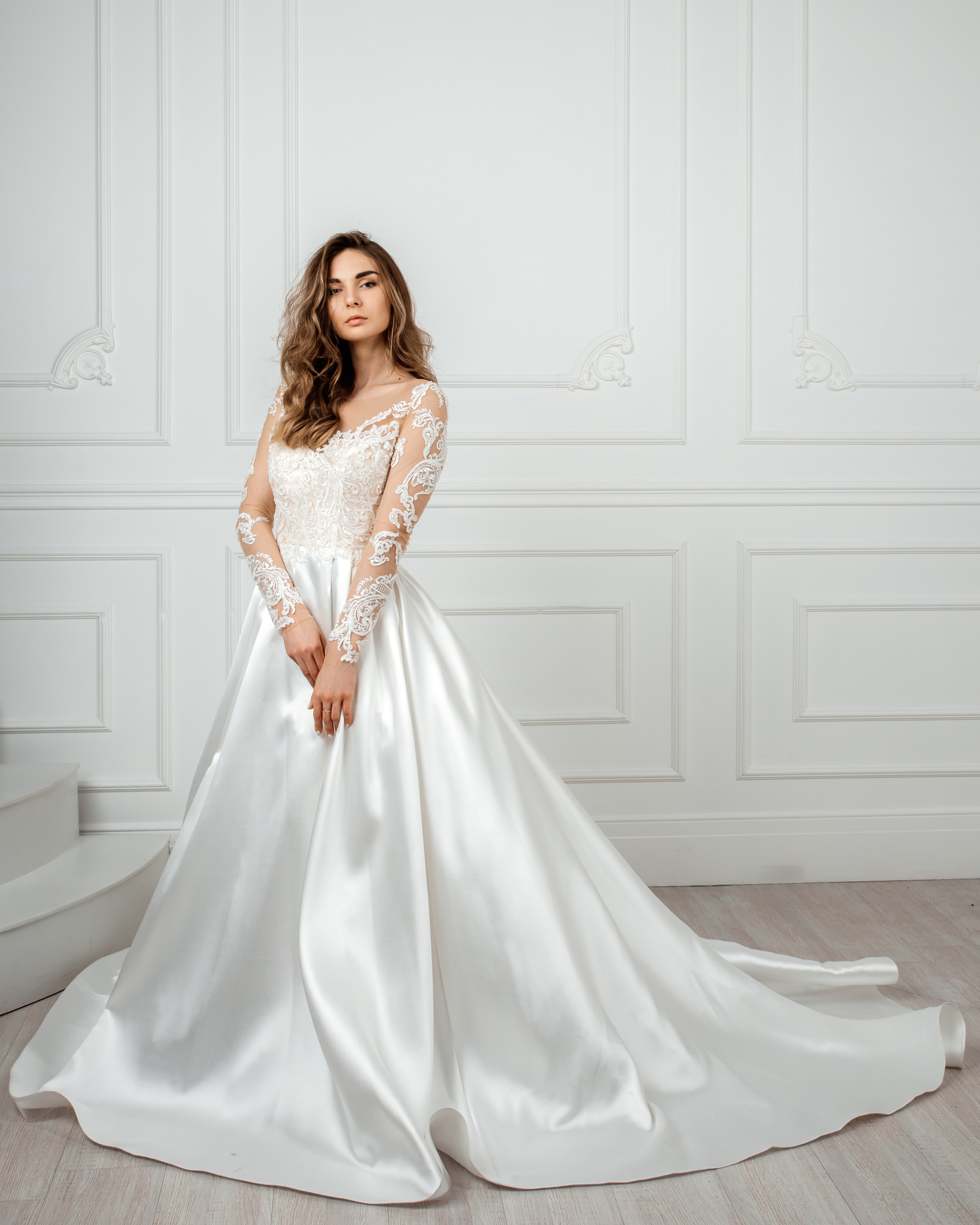 

Свадебное платье ANGEL FASHION DRESS ПАМЭЛА 46 молочный