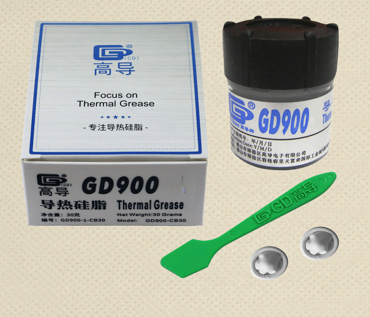 Термопаста GD900 x 30г -CB серая для процессора видеокарты светодиода .