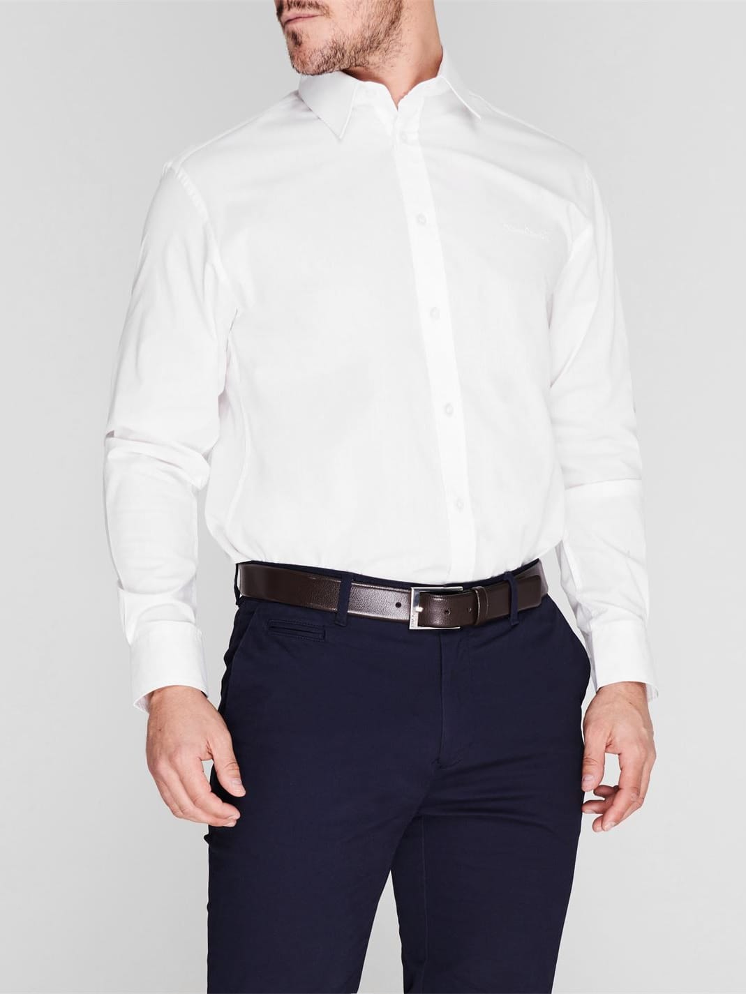 Акція на Сорочка Pierre Cardin Long Sleeve Shirt Mens 55023401 S Біла від Rozetka