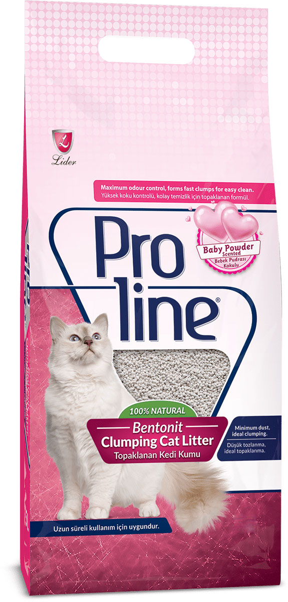 Наполнитель для кошачьего туалета Proline Baby Powder бентонитовый ...
