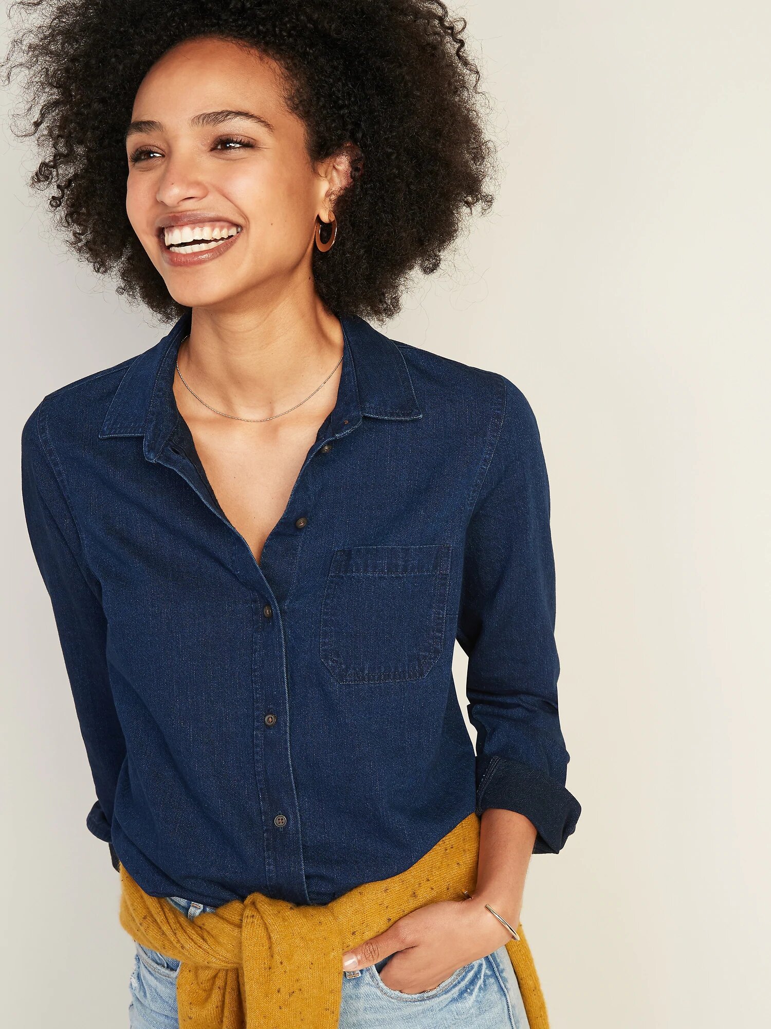 

Джинсовая рубашка Old Navy art476556 (Синий, размер XS)
