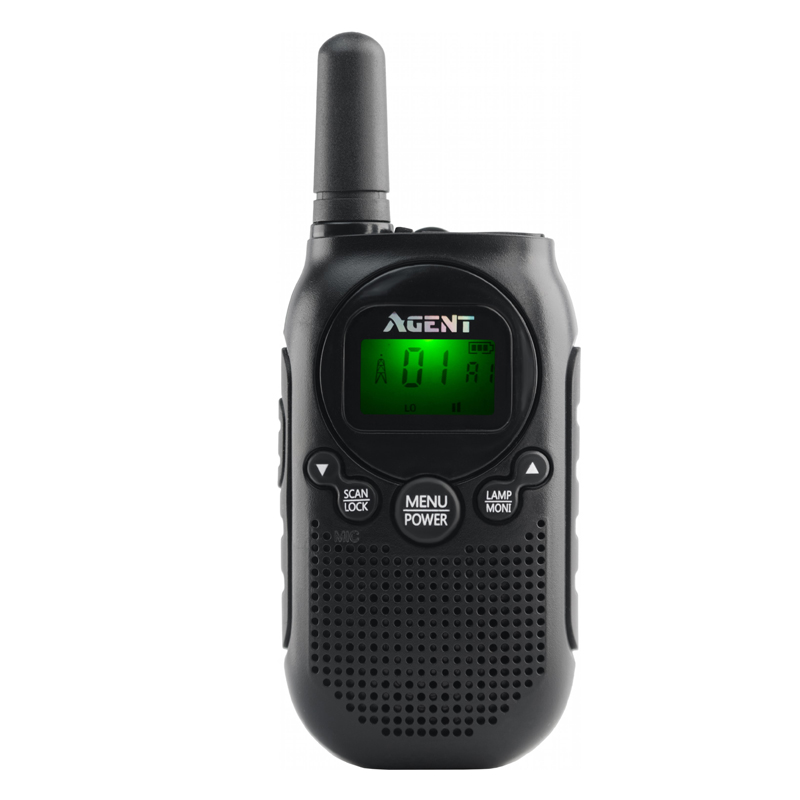 

Рация Agent AR-T6 (0.5W, PMR446, 446 MHz, до 4 км, 8 каналов, АКБ), черная